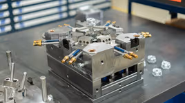 Metal part in the engineering prototyping lab