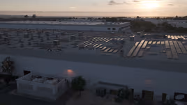 Sustainability with solar panels on lake forest rooftop