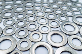 Different sizes of metal washers